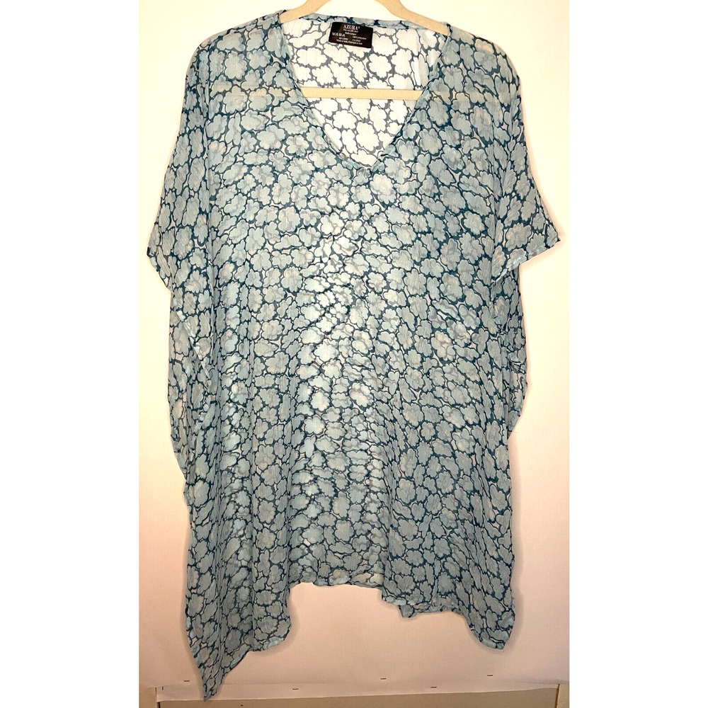 Azura teal Swimsuit Cover Up Polyester One Size